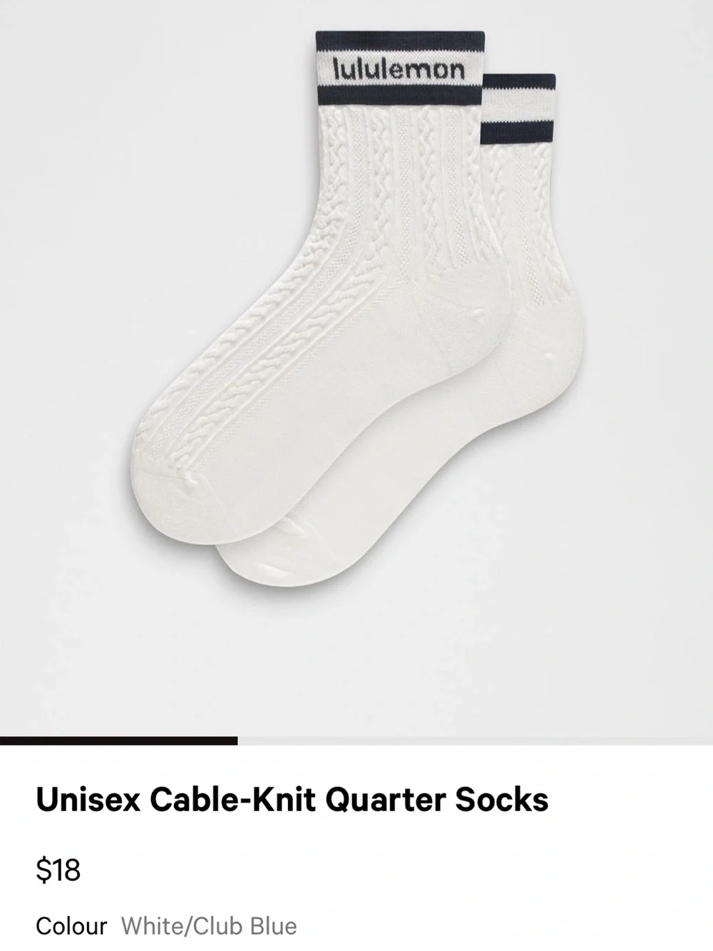 Cable-Knit Quarter Socks